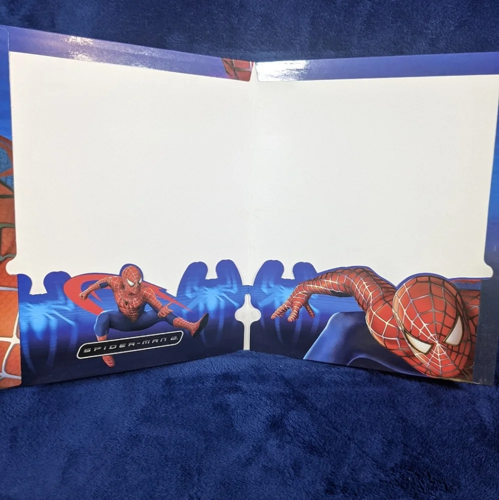 Vintage 2004 Spider-Man 2 Movie Merchandise Pocket Folder Bundle